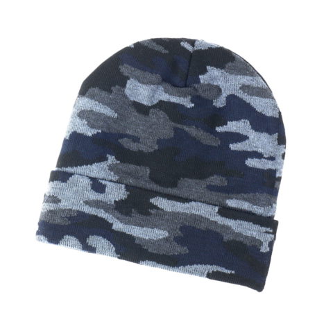AG-151 カモフラ柄ニット帽 グレー