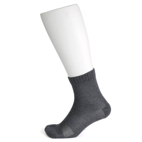 ft-4550 つま先カカト裏パイル発熱ソックス指付 2P 杢ブラック