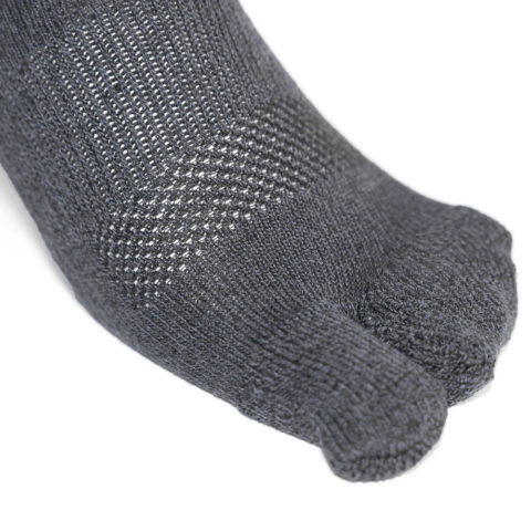 ft-4550 つま先カカト裏パイル発熱ソックス指付 2P 杢ブラック