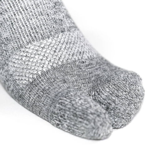 ft-4550 つま先カカト裏パイル発熱ソックス指付 2P 杢グレー